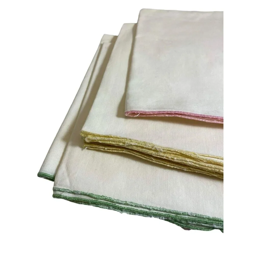 #4563 VTG Emboidered dinner napkins 14x14